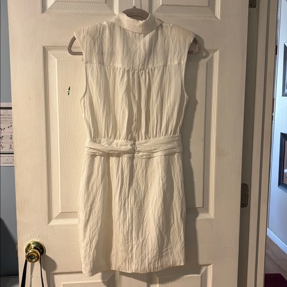DO+BE White Sleeveless Faux Crossover Mini Dress (fits like a S) - Picture 4 of 12